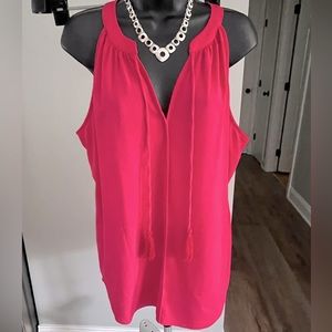 Beautiful C & E hot pink tank top style size XL